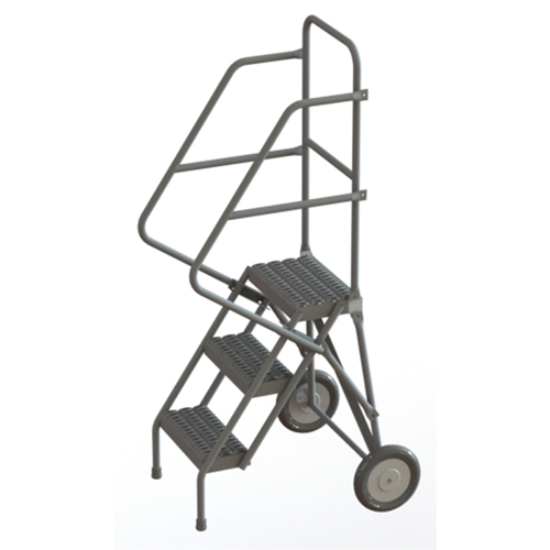 &eacute;chelles roulantes, 3 marches, Stri&eacute;, Hauteur 30" Meunier Outillage Industriel