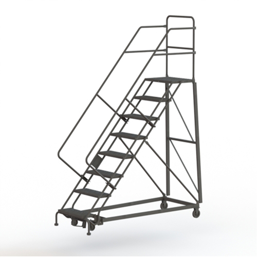&eacute;chelles robustes en angle de s&eacute;curit&eacute;, 8 marches, Perfor&eacute;, Inclinaison 50°, Hauteur 80" Meunier Outillage Industriel