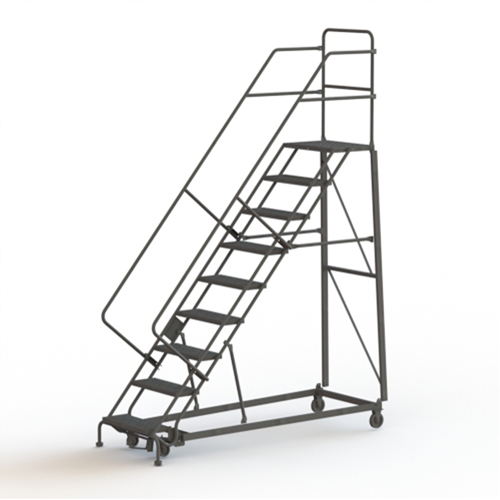 Heavy Duty Safety Slope Ladder, 9 Steps, Perforated, 50° Incline, 90" High Meunier Outillage Industriel