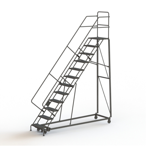 Heavy Duty Safety Slope Ladder, 12 Steps, Serrated, 50° Incline, 120" High Meunier Outillage Industriel