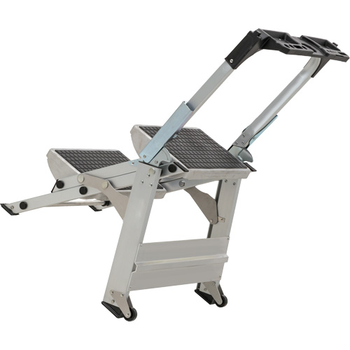 Tilt & Roll Step Stool Ladder, 2 Steps, 23" x 21" x 34.50" High Meunier Outillage Industriel