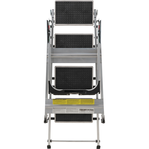 Tilt & Roll Step Stool Ladder, 4 Steps, 44.25" x 22.13" x 59" High Meunier Outillage Industriel