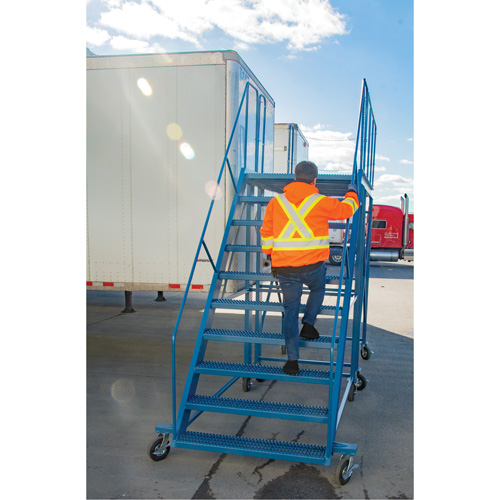 Snow Ladder, Steel, 10 Steps, 99" H, 85-1/2" D, 48" Step, Serrated Meunier Outillage Industriel