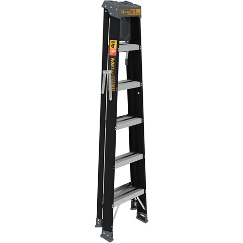 Step Ladder with Paint Tray, 6', Fibreglass, 250 lbs. Capacity, Type 1 Meunier Outillage Industriel