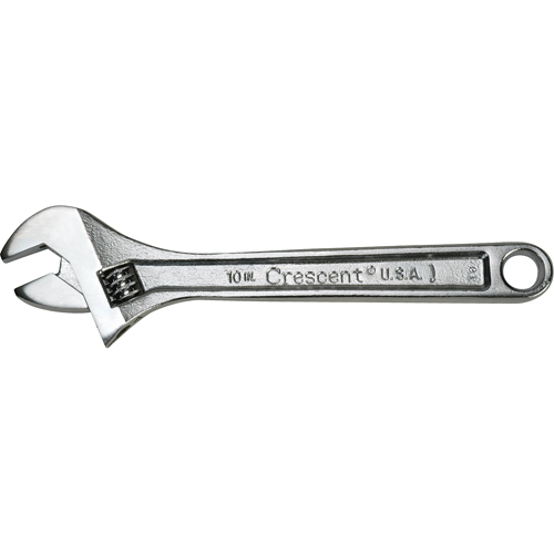 Cl&eacute;s &agrave; molette Crescent, 4" lo, la max. 1/2", Chrome Meunier Outillage Industriel