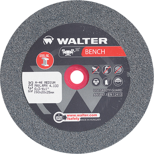 Bench Grinding Wheels, 6" x 3/4", 1" Arbor, 1 Meunier Outillage Industriel