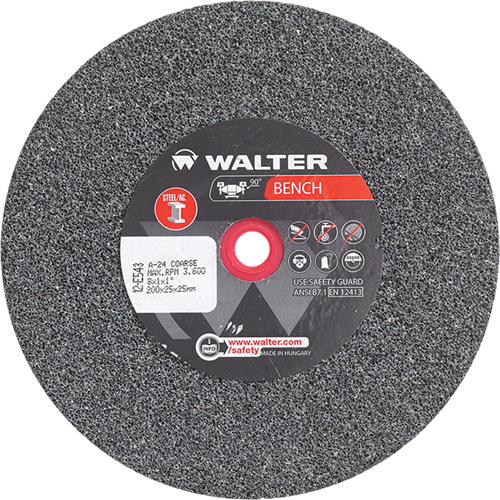 Bench Grinding Wheels, 8" x 1", 1" Arbor, 1 Meunier Outillage Industriel