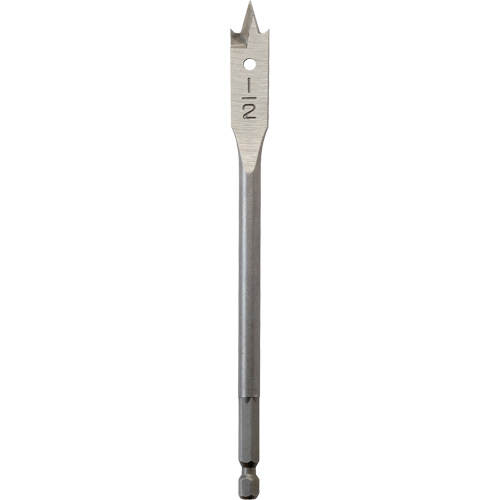 M&egrave;che plate, Diam&egrave;tre de 1/2", Tige 1/4" hex, Longeur de 6" Meunier Outillage Industriel
