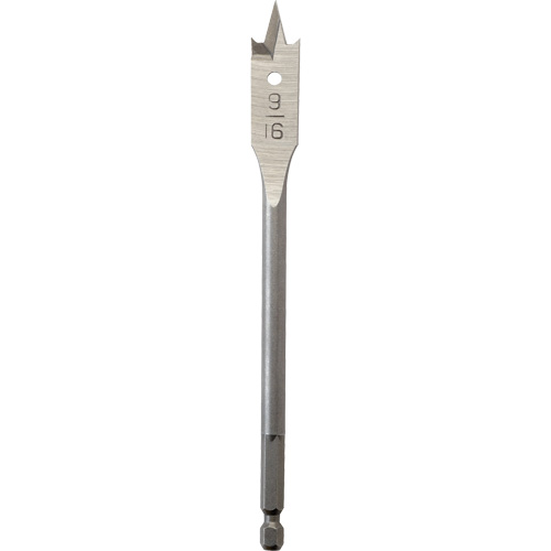 M&egrave;che plate, Diam&egrave;tre de 9/16", Tige 1/4" hex, Longeur de 6" Meunier Outillage Industriel