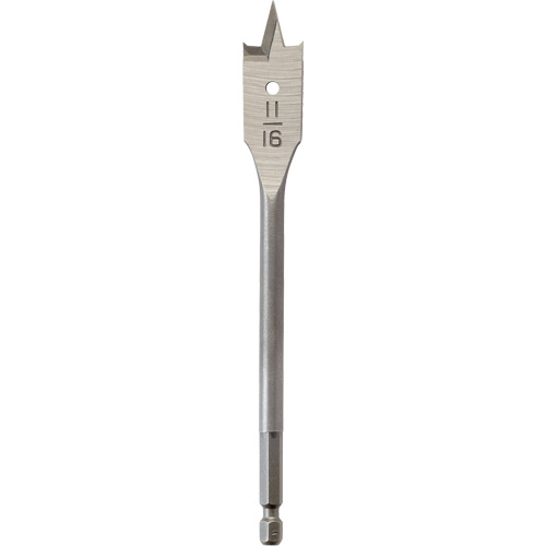 M&egrave;che plate, Diam&egrave;tre de 11/16", Tige 1/4" hex, Longeur de 6-1/8" Meunier Outillage Industriel