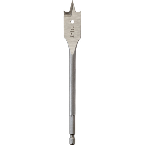 M&egrave;che plate, Diam&egrave;tre de 3/4", Tige 1/4" hex, Longeur de 6" Meunier Outillage Industriel