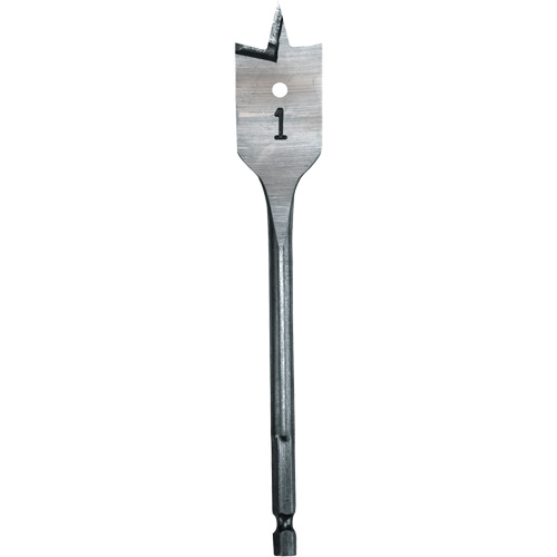 M&egrave;che plate, Diam&egrave;tre de 1", Tige 1/4" hex, Longeur de 6" Meunier Outillage Industriel