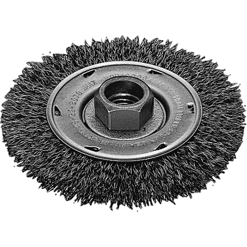 Twist Know Wire Wheel, 4" Dia., 0.02" Fill, 5/8"-11 Arbor, Stainless Steel Meunier Outillage Industriel