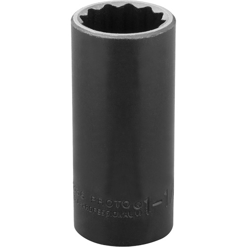 Douille, Chocs, 1-1/8", Prise 1/2", 12 pans, Profond Meunier Outillage Industriel