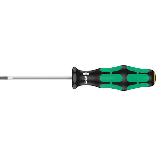 Slotted Screwdriver, 3/32" Tip, Round, 5-1/8" L, Plastic Handle Meunier Outillage Industriel