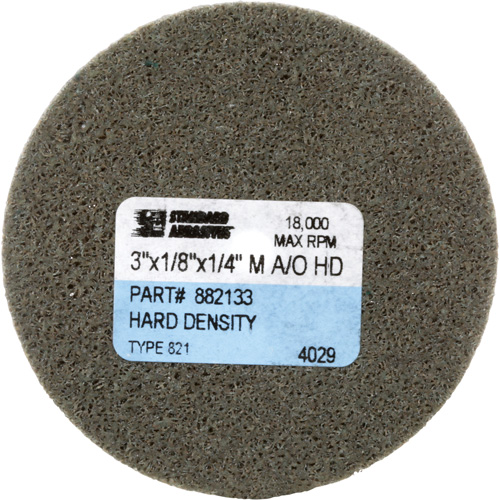 Disque unitaris&eacute; Standard Abrasives, 3" x 1/8", Arbre de 1/4", Grain de Moyen, Oxyde d'aluminium Meunier Outillage Industriel
