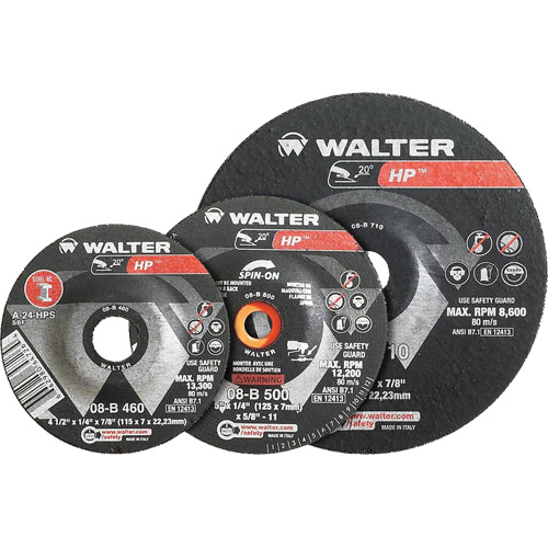 HP Combo Depressed Center Combination Wheel, 3" x 1/8", 3/8" Arbor, Type 27 Meunier Outillage Industriel