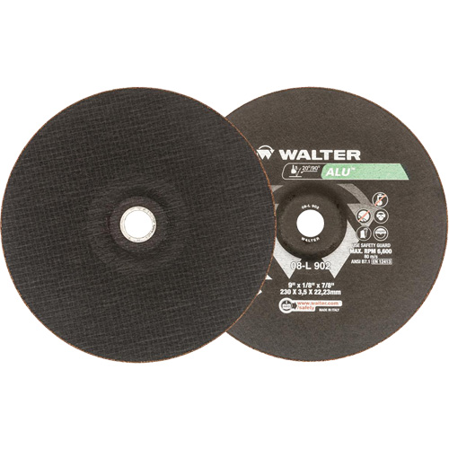 Depressed Centre Grinding Wheels - Aluminium Type 27, 9" x 1/8", 7/8" Arbor, Type 27 Meunier Outillage Industriel