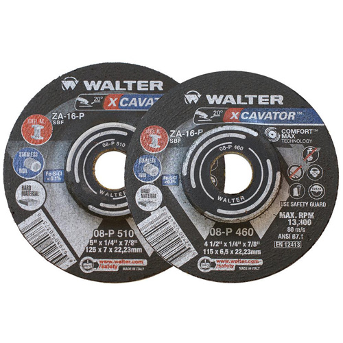 XCAVATOR Grinding Wheel, 9" x 1/4", 7/8" Arbor, Zirconium, Type 27 Meunier Outillage Industriel