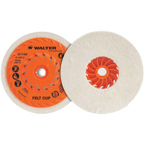 Cup Polishing Disc, 5" Dia. Meunier Outillage Industriel