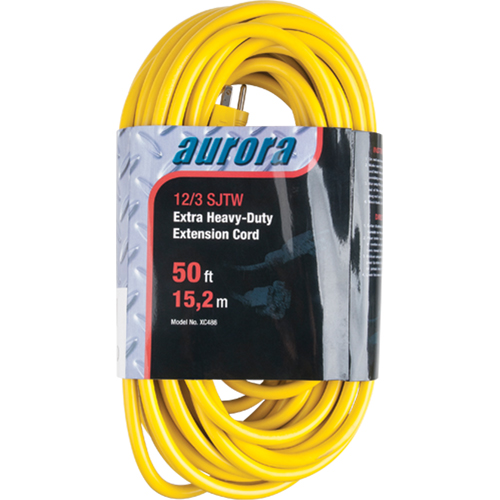 Vinyl Extension Cord, Outdoor, SJTW, 12/3 AWG, 15 A, 50' Meunier Outillage Industriel