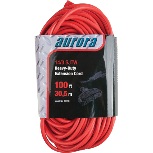 Cordon rallonge en vinyle, Ext&eacute;rieur, SJTW, AWG 14/3, 13 A, 3 prise(s), 100' Meunier Outillage Industriel