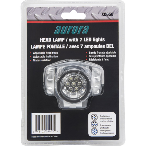Headlamp, LED, 28 Lumens, 20 Hrs. Run Time, AAA Batteries Meunier Outillage Industriel