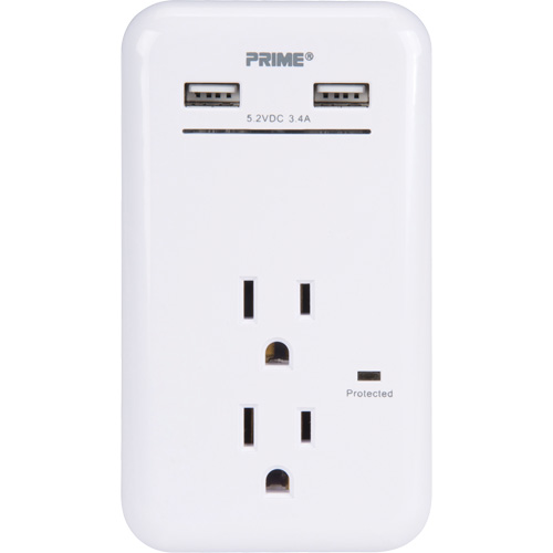 Chargeur USB Prime avec protection contre la surtension Meunier Outillage Industriel