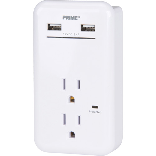 Chargeur USB Prime avec protection contre la surtension Meunier Outillage Industriel