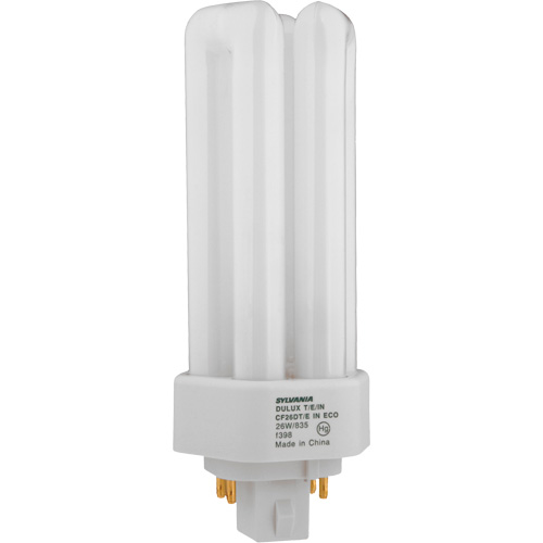 Dulux&reg; D/E/IN Amalgam Triple-Tube Compact Fluorescent Lamp, T (T4), 42 W, 4100 K, G24Q-4 Base, 16000 hrs. Meunier Outillage Industriel