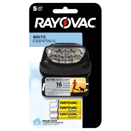 Brite Essentials Headlight, LED, 14 Lumens, 16 Hrs. Run Time, AAA Batteries Meunier Outillage Industriel