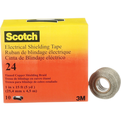 Scotch&reg; Electrical Shielding Tape, 25.4 mm (1") x 4.6 m (15'), Black, 16 mils Meunier Outillage Industriel