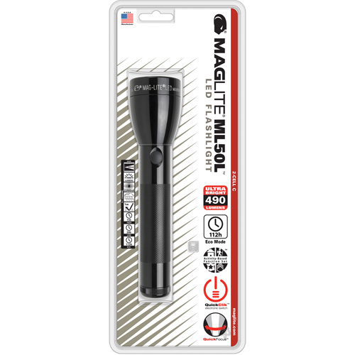 Flashlight, LED, 490 Lumens, C Batteries Meunier Outillage Industriel