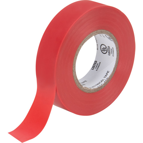 Ruban isolant, 19 mm (3/4") x 18 m (60'), Rouge, 7 mils Meunier Outillage Industriel