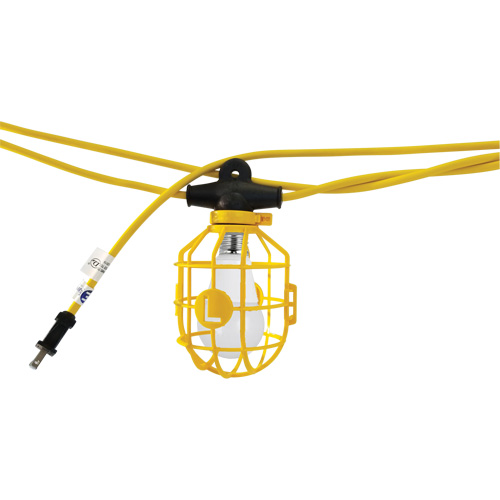 Chaînes de lumi&egrave;res DEL avec connecteur, 10 Lumi&egrave;res, 1200" lo, Boîtier en Plastique Meunier Outillage Industriel