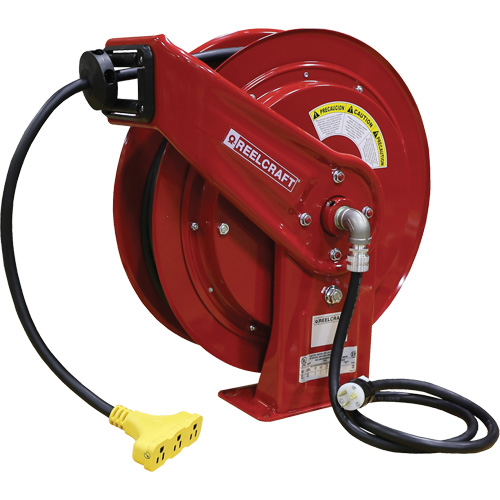 70000 Power Cord Reel, 100', SEOOW, 12 Gauge, 15 A Meunier Outillage Industriel