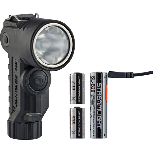 Lame de poche &agrave; alimentation multiple &agrave; angle droit pour casque Vantage 180 X, DEL, Piles Rechargeable/CR123A, Polym&egrave;re de nylon Meunier Outillage Industriel