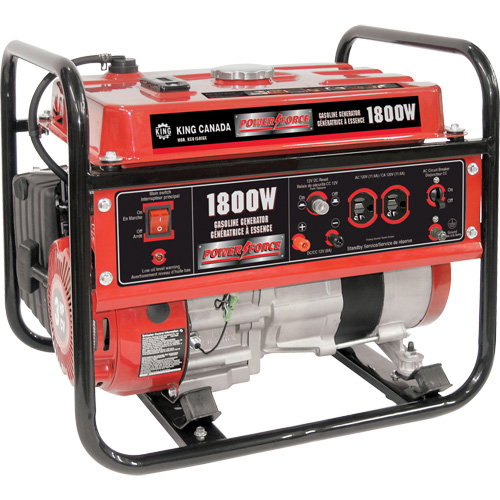 Gasoline Generator, 1800 W Surge, 1400 W Rated, 120 V, 7 L Tank Meunier Outillage Industriel