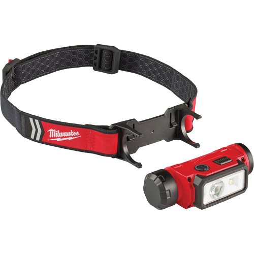 REDLITHIUM USB Hardhat Headlamp, LED, 600 Lumens, 5 Hrs. Run Time, Rechargeable Batteries Meunier Outillage Industriel
