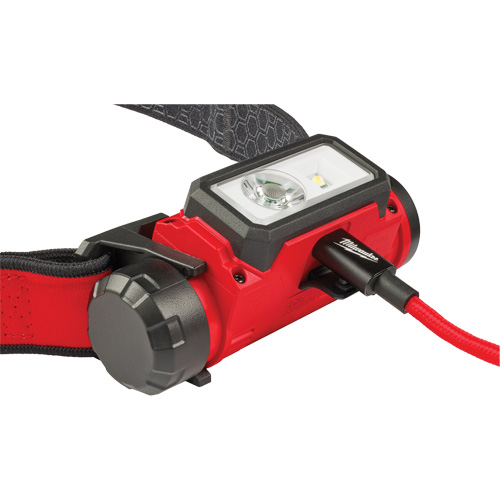 REDLITHIUM USB Hardhat Headlamp, LED, 600 Lumens, 5 Hrs. Run Time, Rechargeable Batteries Meunier Outillage Industriel