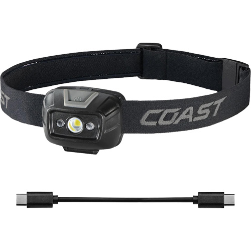 Lampe frontale projecteur &agrave; grand angle bicolore FL20R , DEL, 520 lumens, 2,5 hres de fonctionnement, piles Rechargeable Meunier Outillage Industriel