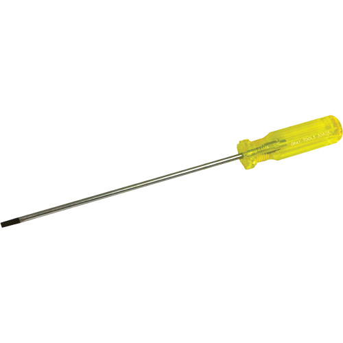 Tournevis &agrave; fente pour &eacute;lectricien, Tige de 3/16", Ronde, 11-1/2" lo, Prise en Plastique Meunier Outillage Industriel