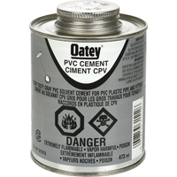 PVC Heavy-Duty Cement, 473 ml, Brush-Top Can, Grey AB423 | Meunier Outillage Industriel