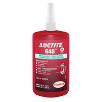 Loctite<sup>®</sup> 648 Retaining Compound, 250 ml, Bottle, Green AF277 | Meunier Outillage Industriel