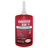 Loctite<sup>®</sup> 638 Retaining Compound, 250 ml, Bottle, Green AF278 | Meunier Outillage Industriel
