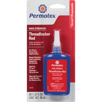 Threadlocker, Red, High, 36 ml, Bottle AH117 | Meunier Outillage Industriel