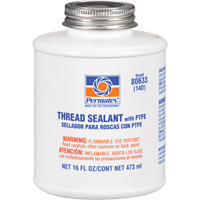Scellant pour filetage avec PTFE, Canette &agrave; dessus brosse, 473 ml, -54° C - 149° C/-65° F - 300° F Meunier Outillage Industriel