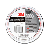 3903 Vinyl Duct Tape, 1245 mm (49") W x 46 m (151') L, 6.5 mils, Black Meunier Outillage Industriel