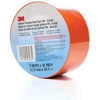 764 General-Purpose Vinyl Tape, 50.8 mm (2") W x 32.9 m (108') L, 5 mils, Orange Meunier Outillage Industriel