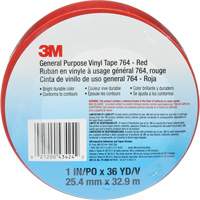 764 General-Purpose Vinyl Tape, 25.4 mm (1") W x 32.9 m (108') L, 5 mils, Red Meunier Outillage Industriel